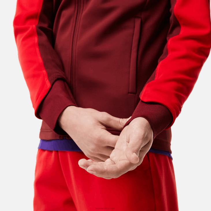 мушкарци спортска термо голф јакна 86881076 бордо црвена 6хј Lacoste