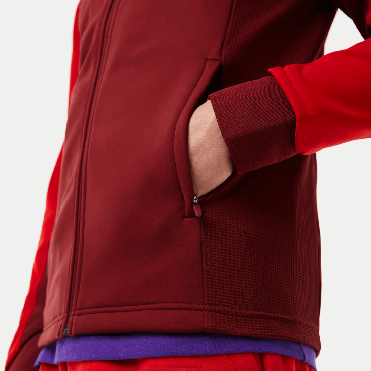 мушкарци спортска термо голф јакна 86881076 бордо црвена 6хј Lacoste