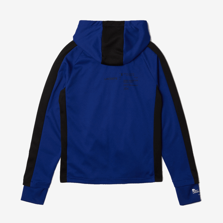 мушкарци спортска контрастна јакна са капуљачом 86881191 плава црна бела пвх Lacoste