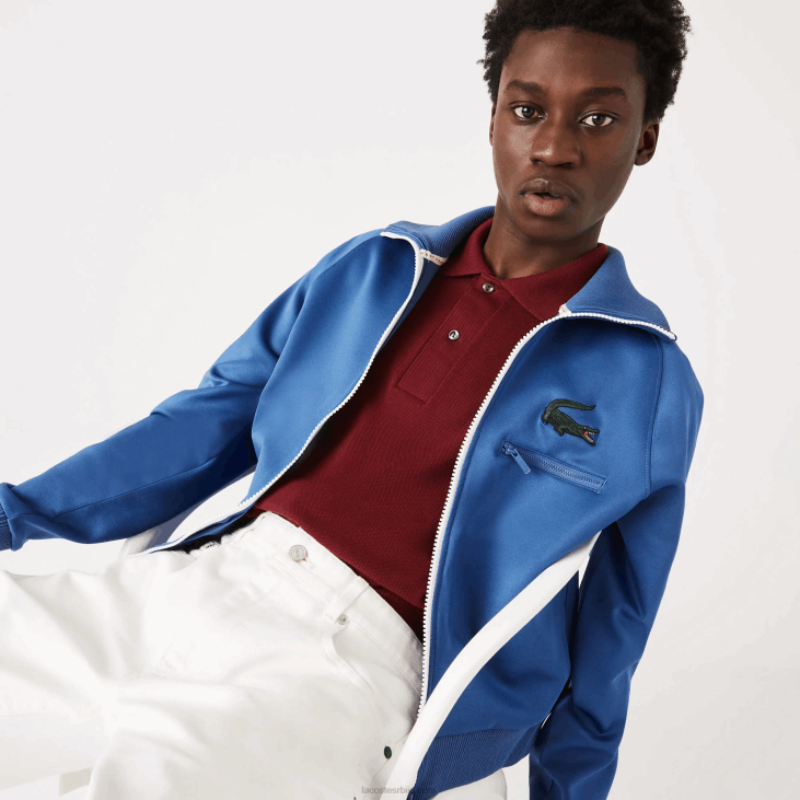 мушкарци крокодилска јакна са рајсфершлусом 86881203 плава хн8 Lacoste