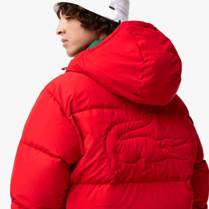 мушкарци прошивена водоодбојна јакна 86881212 црвена 240 Lacoste