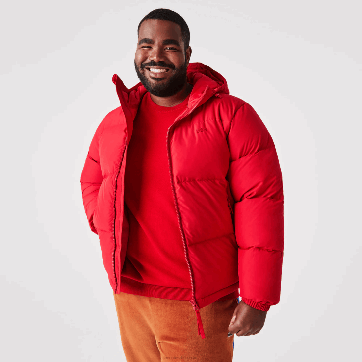 мушкарци прошивена водоодбојна јакна 86881212 црвена 240 Lacoste