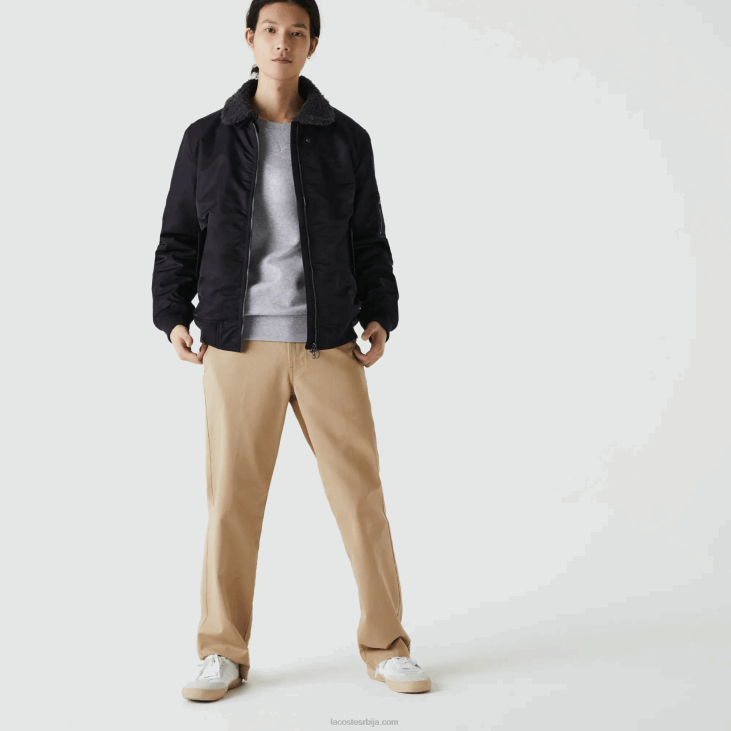 мушкарци Бомбер јакна са шерпа крагном 86881214 тамно сива тамноплава 2т9 Lacoste