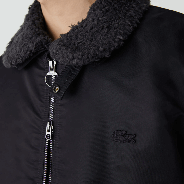 мушкарци Бомбер јакна са шерпа крагном 86881214 тамно сива тамноплава 2т9 Lacoste