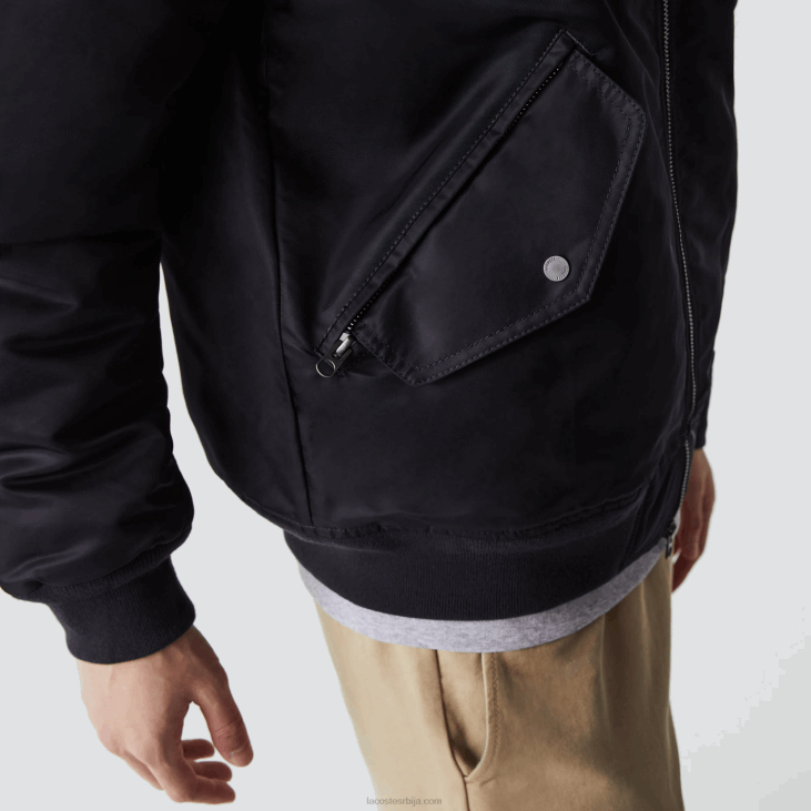 мушкарци Бомбер јакна са шерпа крагном 86881214 тамно сива тамноплава 2т9 Lacoste