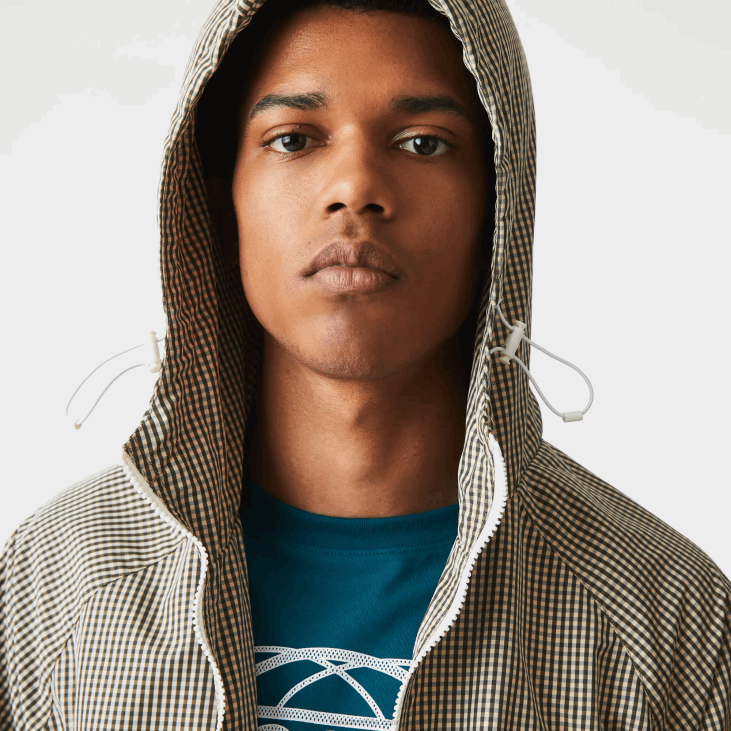 мушкарци јакна од кепера са капуљачом 86881232 беж морнарско бела каки зелена 87е Lacoste