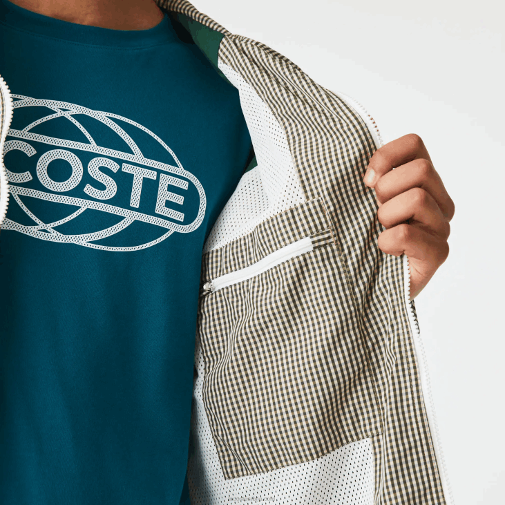 мушкарци јакна од кепера са капуљачом 86881232 беж морнарско бела каки зелена 87е Lacoste