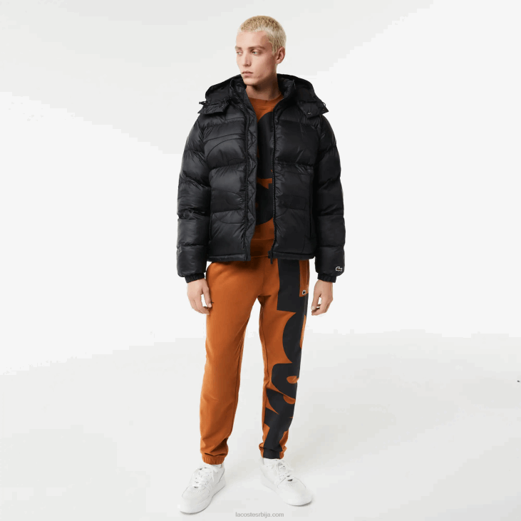 мушкарци превелика брендирана водоодбојна јакна 86881234 црна ц31 Lacoste