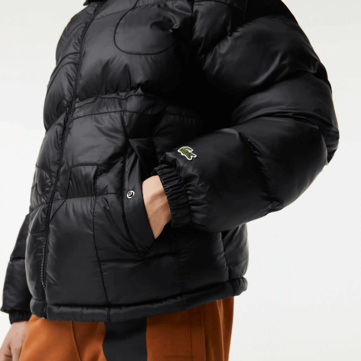 мушкарци превелика брендирана водоодбојна јакна 86881234 црна ц31 Lacoste