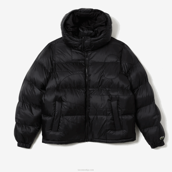 мушкарци превелика брендирана водоодбојна јакна 86881234 црна ц31 Lacoste