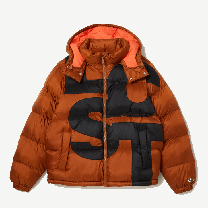 мушкарци превелика брендирана водоодбојна јакна 86881235 браон црна 7сп Lacoste