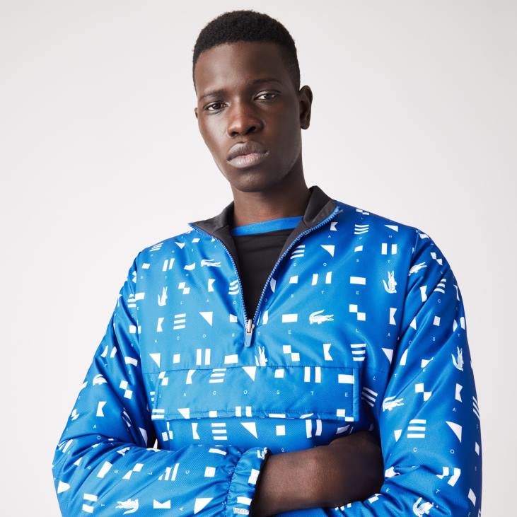 мушкарци спортска реверзибилна водоодбојна тениска јакна 86881236 бела црна плава сбм Lacoste