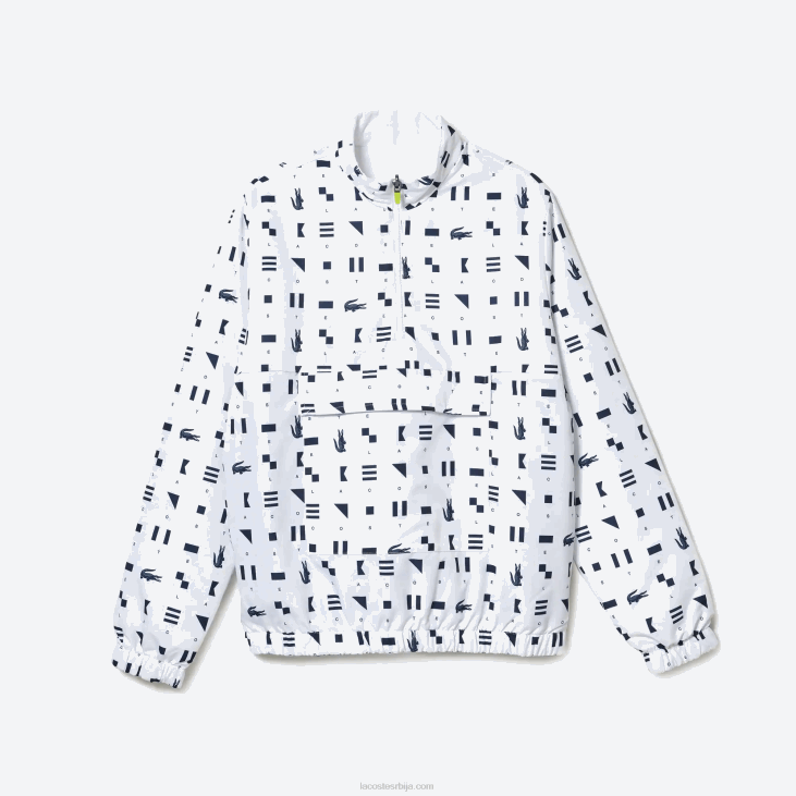 мушкарци спортска реверзибилна водоодбојна тениска јакна 86881237 бела тамноплава 0л3 Lacoste