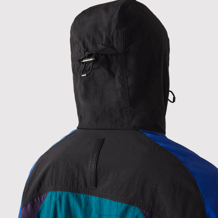 мушкарци херитаге цолор-блоцк најлонска јакна 86881239 зелена плава љубичаста црна тр4 Lacoste