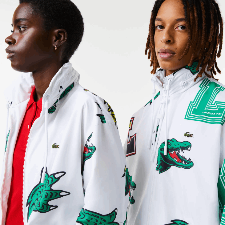 мушкарци водоодбојна јакна од тафта 86881245 бела сбх Lacoste