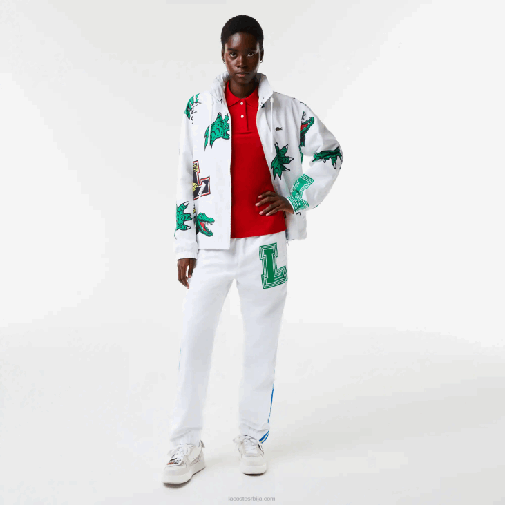 мушкарци водоодбојна јакна од тафта 86881245 бела сбх Lacoste