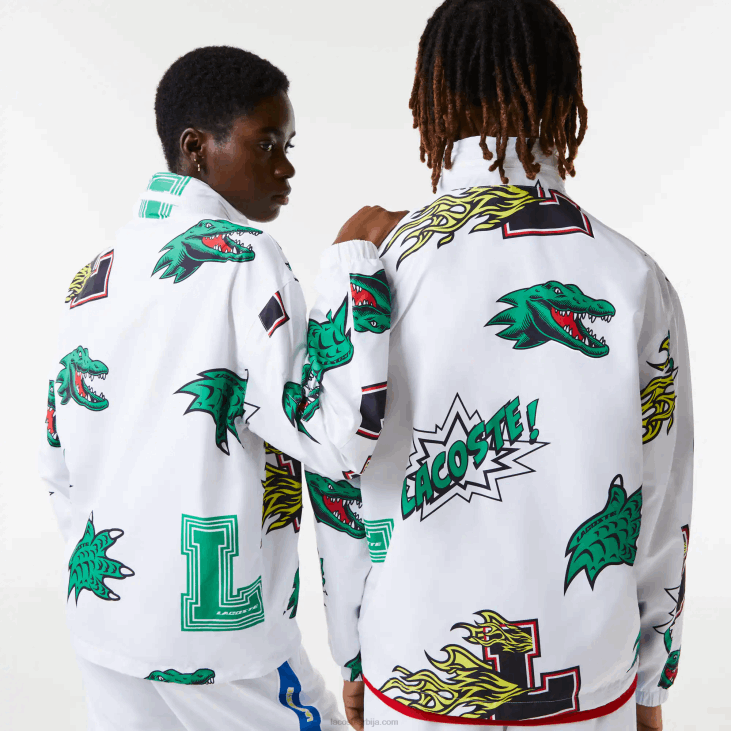 мушкарци водоодбојна јакна од тафта 86881245 бела сбх Lacoste