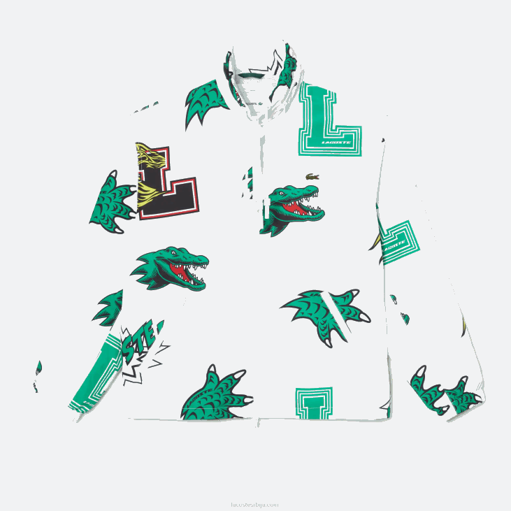 мушкарци водоодбојна јакна од тафта 86881245 бела сбх Lacoste