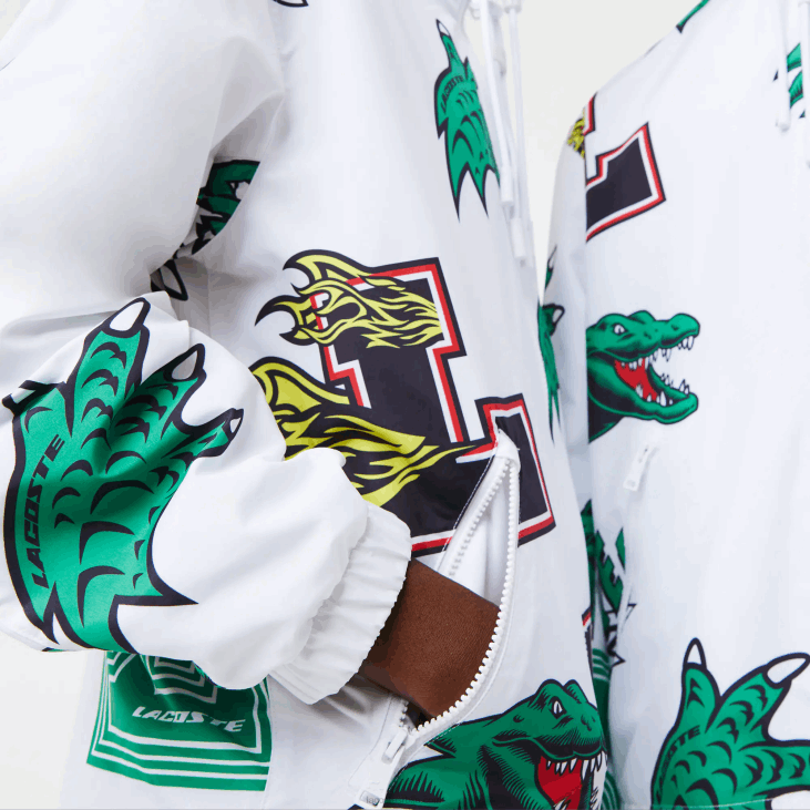 мушкарци водоодбојна јакна од тафта 86881245 бела сбх Lacoste