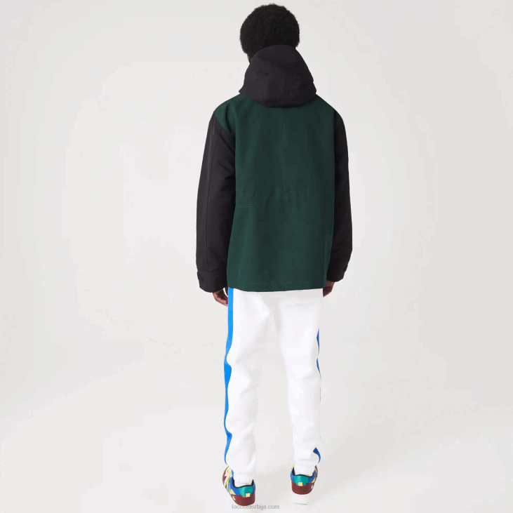 мушкарци водоодбојна јакна од кепера у боји 86881247 црно плаво зелено ндн Lacoste