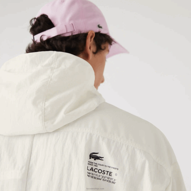 мушкарци јакна са патцхворк ефектом 86881249 бело б5л Lacoste