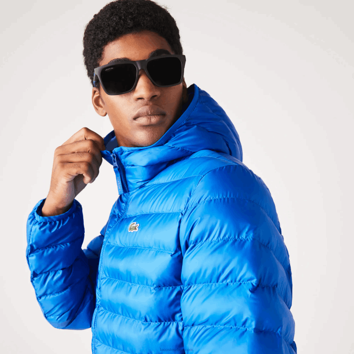 мушкарци прошивена јакна са капуљачом 86881264 плава к1к Lacoste