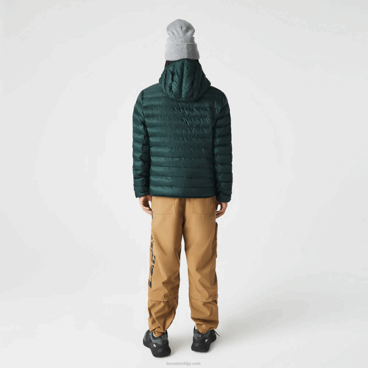 мушкарци прошивена јакна са капуљачом 86881265 зелено изп Lacoste