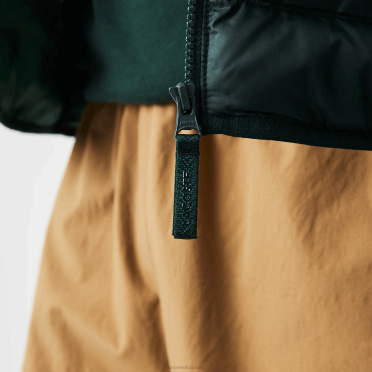 мушкарци прошивена јакна са капуљачом 86881265 зелено изп Lacoste