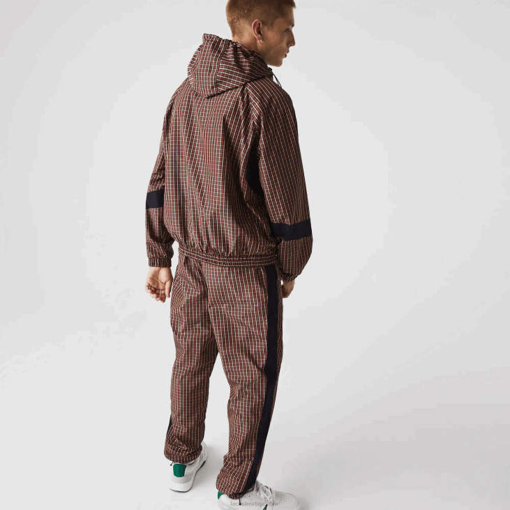 мушкарци жива јакна са капуљачом са рајсфершлусом 86881278 тамноплава бела крн Lacoste