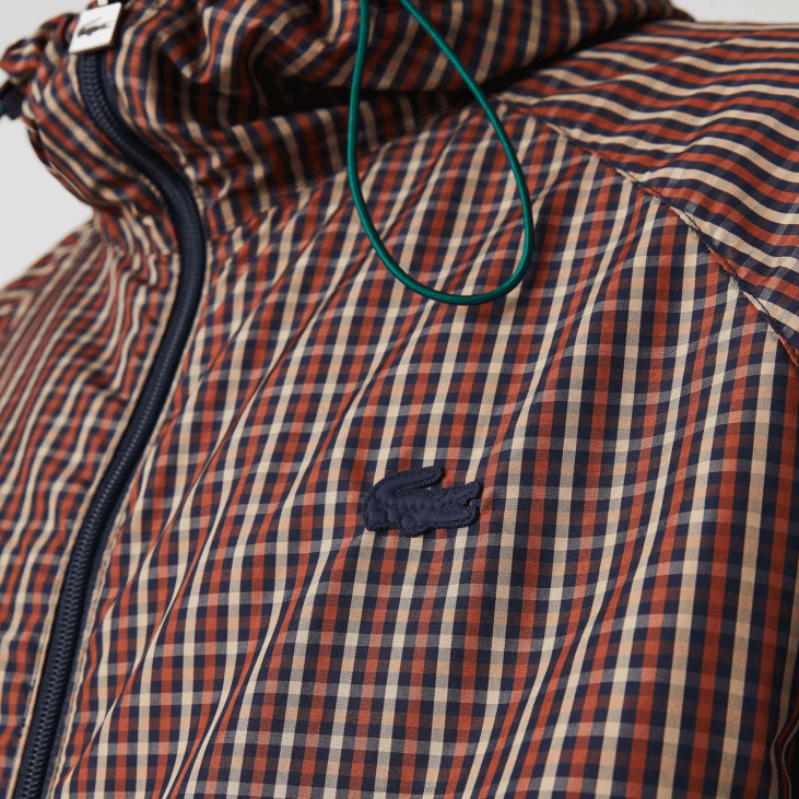 мушкарци жива јакна са капуљачом са рајсфершлусом 86881278 тамноплава бела крн Lacoste