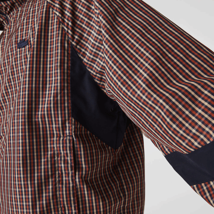 мушкарци жива јакна са капуљачом са рајсфершлусом 86881278 тамноплава бела крн Lacoste