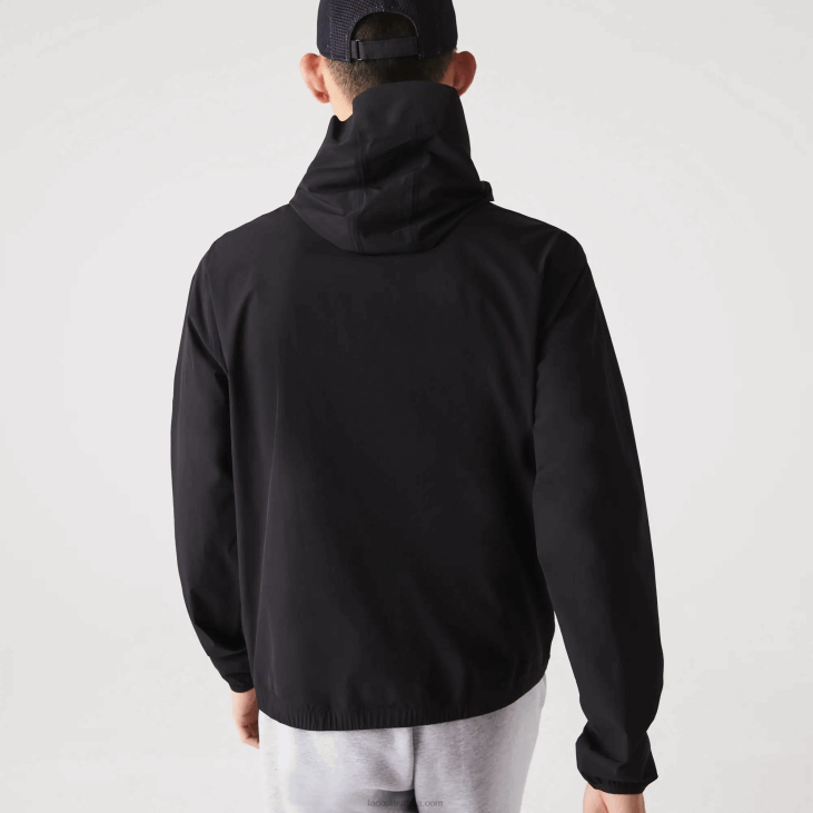 мушкарци лагана јакна са рајсфершлусом са капуљачом 86881284 црна 031 Lacoste