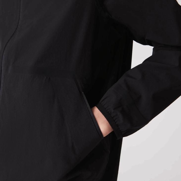 мушкарци лагана јакна са рајсфершлусом са капуљачом 86881284 црна 031 Lacoste