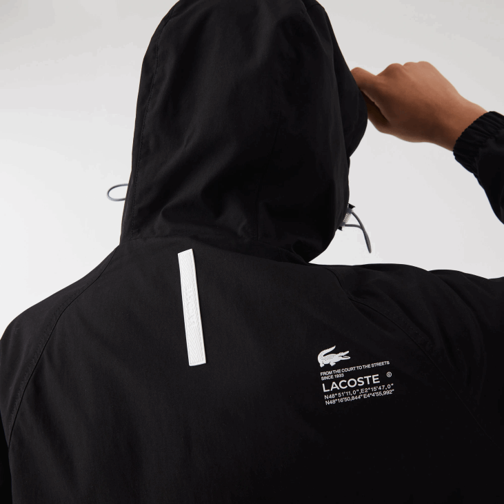 мушкарци брендирана јакна од кепера 86881292 црна 031 Lacoste