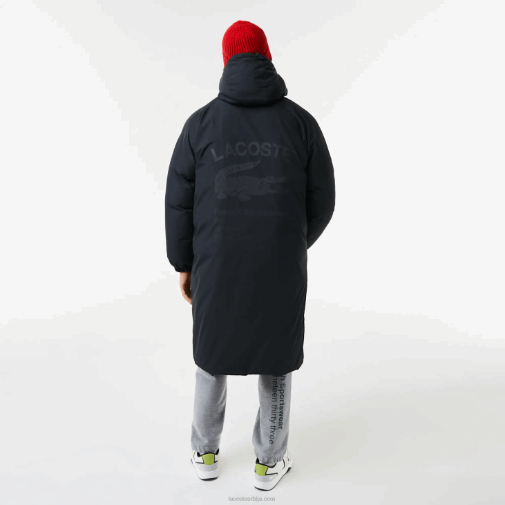 мушкарци брендирани натпис дуга пуффер јакна 86881294 црна 031 Lacoste