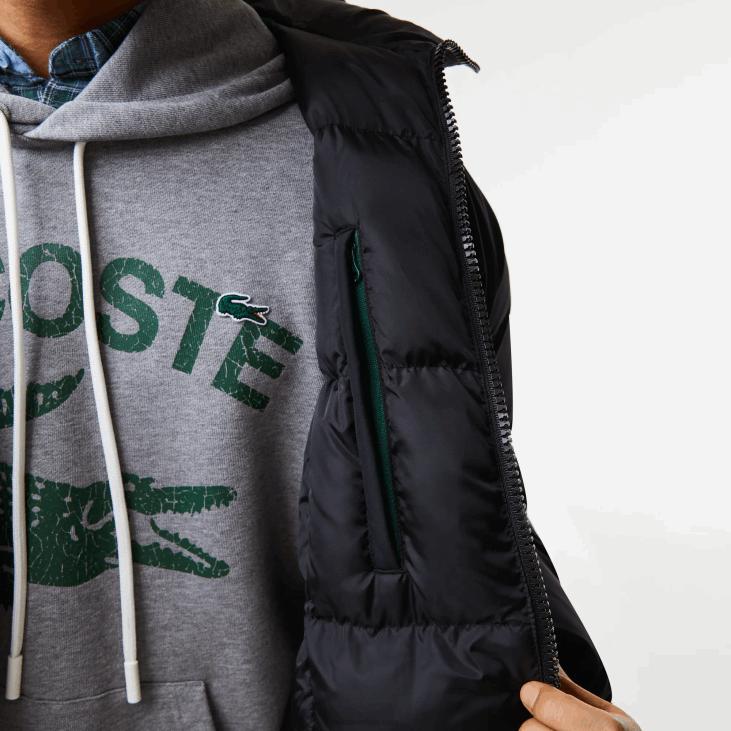 мушкарци брендирани натпис дуга пуффер јакна 86881294 црна 031 Lacoste