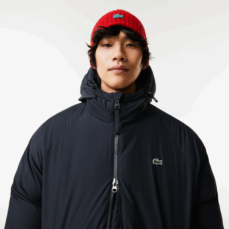 мушкарци брендирани натпис дуга пуффер јакна 86881294 црна 031 Lacoste