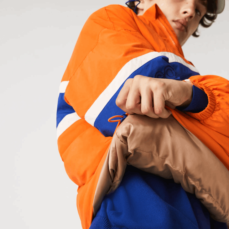 мушкарци Имам прошивену пуловер јакну 86881300 наранџасто плаво беж 0д8 Lacoste