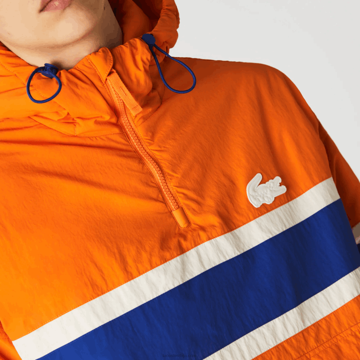 мушкарци Имам прошивену пуловер јакну 86881300 наранџасто плаво беж 0д8 Lacoste