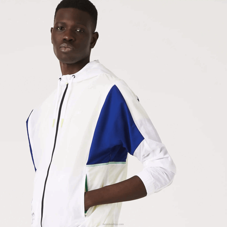 мушкарци спортска најлонска јакна са патент затварачем 86881307 бљештаво жуто црно гхт Lacoste