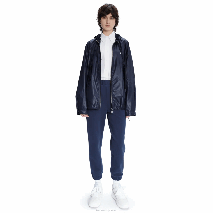 мушкарци лацосте к а.п.ц. водоотпорна најлонска јакна са капуљачом 86881310 блуе вгх