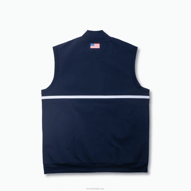 мушкарци спортска контрастна јакна 86881311 морнарско плава црвена бела дб3 Lacoste