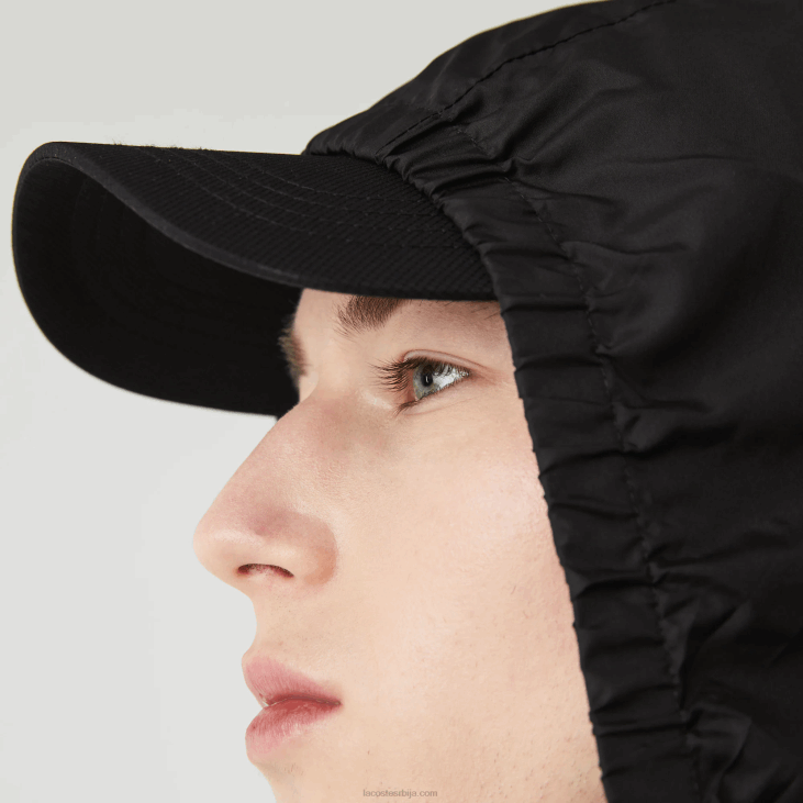 мушкарци водоотпорна кратка јакна са патентним затварачем 86881314 црна 031 Lacoste