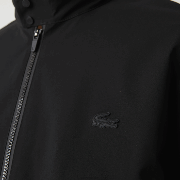 мушкарци водоотпорна кратка јакна са патентним затварачем 86881314 црна 031 Lacoste