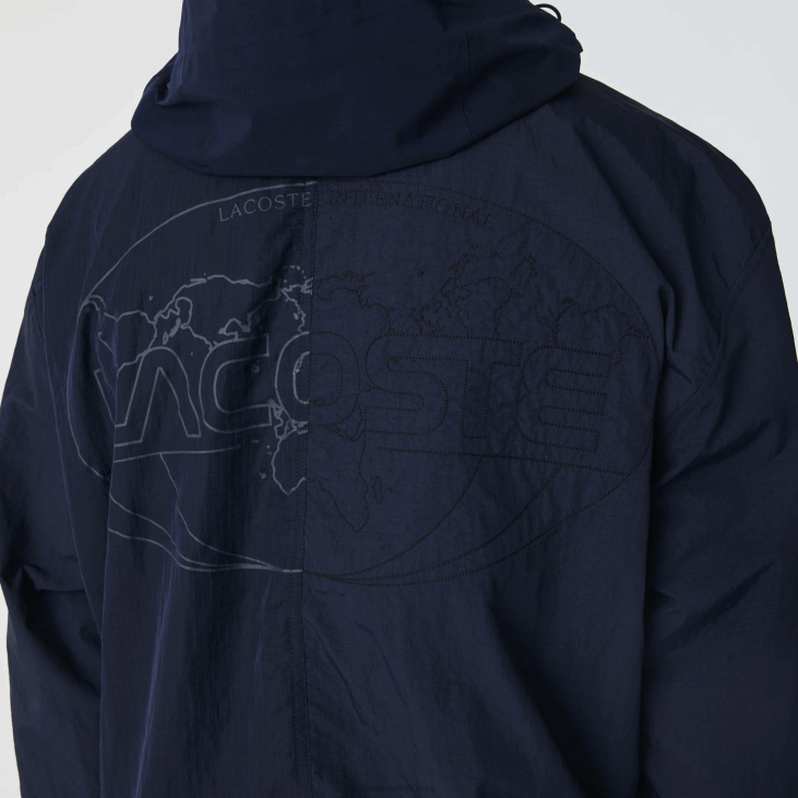 мушкарци јакна са рајсфершлусом у колор блоку са живим логотипом 86881315 тамноплава 5фс Lacoste