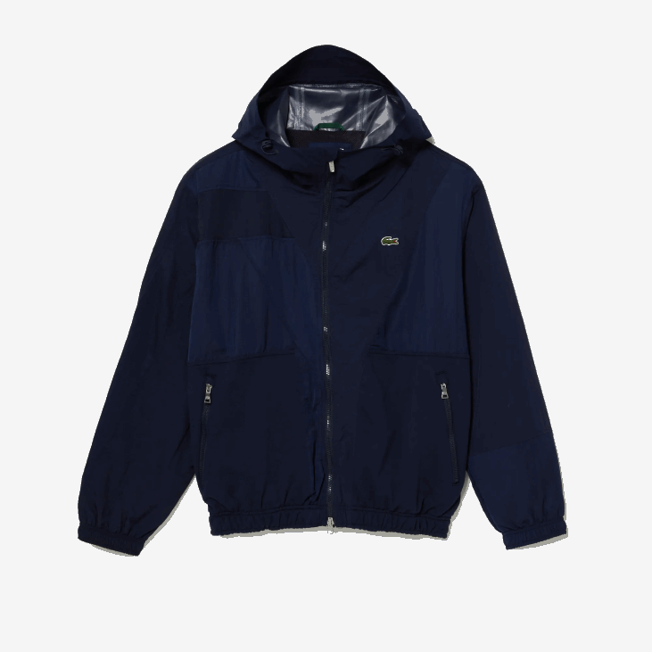 мушкарци јакна са рајсфершлусом у колор блоку са живим логотипом 86881315 тамноплава 5фс Lacoste