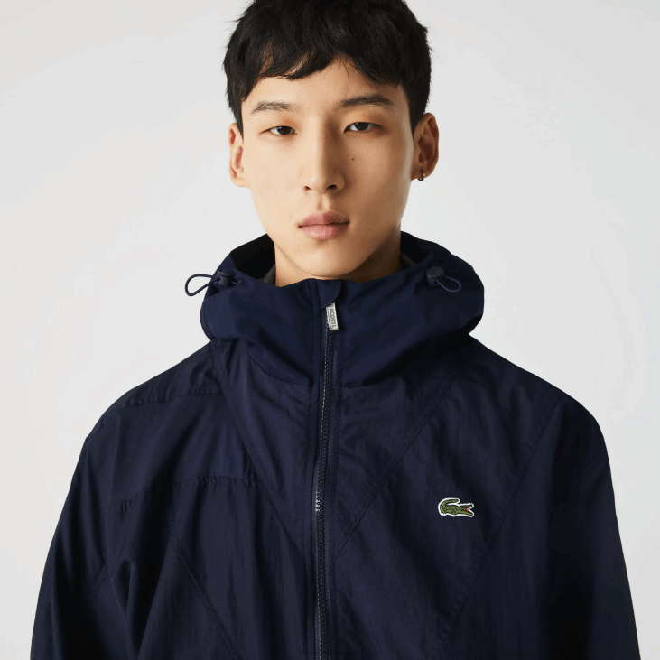 мушкарци јакна са рајсфершлусом у колор блоку са живим логотипом 86881315 тамноплава 5фс Lacoste
