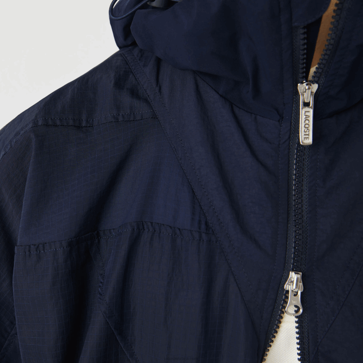 мушкарци јакна са рајсфершлусом у колор блоку са живим логотипом 86881315 тамноплава 5фс Lacoste