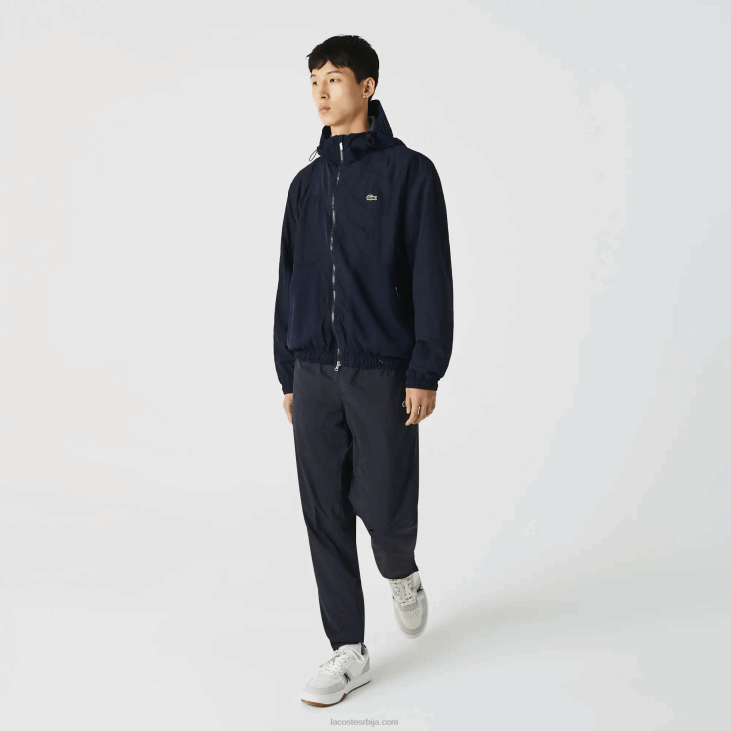 мушкарци јакна са рајсфершлусом у колор блоку са живим логотипом 86881315 тамноплава 5фс Lacoste
