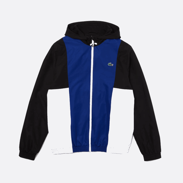 мушкарци спортска цолорблоцк лагана јакна са патентним затварачем 86881322 плава црна бела алв Lacoste